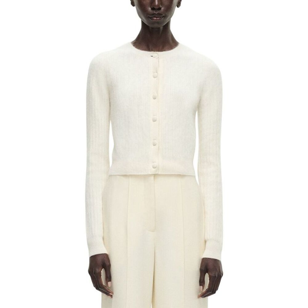 Adam Lippes Womens Cruz 100% Cashmere Cardigan, White
